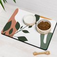 thumbnail image 3 of Boho Retro Floral Pet Feeding Mat-Absorbent Pet Placemat for Food and Water Bowl, with Waterproof Rubber Backing, Quick Dry Water Dispenser Mat for Dog and Cat (16"x24"), 3 of 7