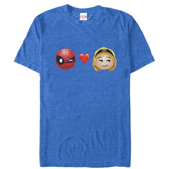 Men's Marvel Spider-Man Emoticon Love Graphic Tee
