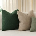 thumbnail image 7 of 2 Pack Abundant Green Decorative Throw Pillow Covers 18 x 18 Inch Soft Cozy Solid Textured Boucle Cushion Case, Modern Home Decor for Couch Bed Living Room, 7 of 7