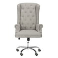 thumbnail image 2 of Safavieh Ian Linen Chrome Leg Swivel Office Chair, Grey/Chrome, 2 of 7