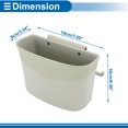 thumbnail image 4 of Bote de basura para automóvil Unique Bargains, respaldo de asiento, ABS, cuero sintético, ovalado, blanco, 1 Pc, 4 of 6