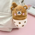 thumbnail image 4 of Animal Plush Pendant Colorful Lovely Smooth Surface Bubble Tea Chick Piggy Plush Pendant for Car, 4 of 7