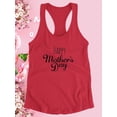 thumbnail image 3 of Mothers Day Thin Lettering Racerback Tank Women -Image by Shutterstock, Female Large, 3 of 4