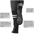 thumbnail image 2 of Pilates Grippy Socks with Grips for Women Yoga Non Slip Long Socks for Pure Barre, Ballet,Dance Workout 2-5 Pack, 2 of 5
