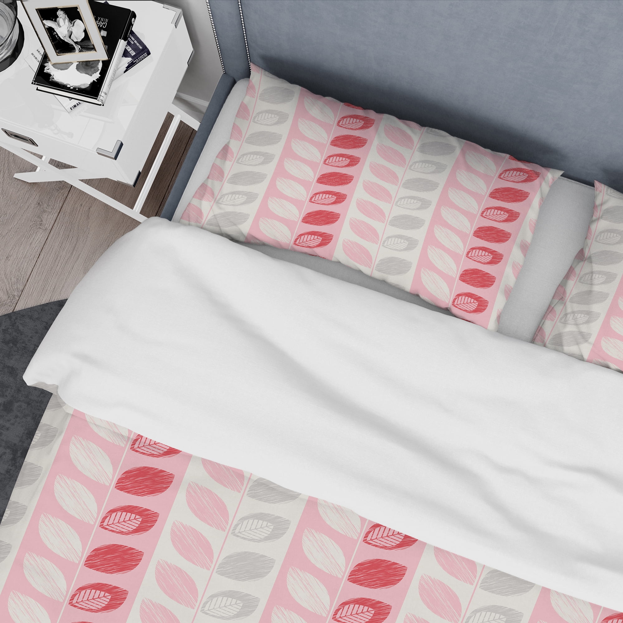 Designart 'Botanical Retro Design I' Mid-Century Modern Duvet Cover Set