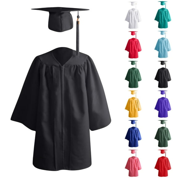 Fesfesfes Childrens Long Sleeve Romper Bachelors Girls Graduation Suit Set Long Sleeve Tops Round-Neck Blouses Shirts Sets