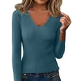 thumbnail image 3 of Women's Clothing Pullover Knit Top Casual Minimalist Spring Summer Sweaters Slim Fit Long Sleeve Knitted Pullover Sweater Soft Comfortable Turtleneck Top For Casual Wear And Daily Outfits, 3 of 8