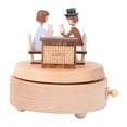 thumbnail image 4 of Mobutofu Anniversary Music Box Light Yellow Sustainable Wood Windup Movement Mechanical Music Box 1Set, 4 of 7