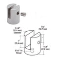 thumbnail image 2 of CRL SM38SC Satin Chrome Slot Mount Standoff for 3/8" Panels, 2 of 4