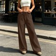 thumbnail image 6 of Wide Leg Sweatpants for Women Winter High Waisted Baggy Sweat Track Pants Drawstring Casual Pants with Pockets M, 6 of 8