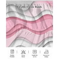 thumbnail image 5 of Pink Gray Bed Skirt King Size 16&nbsp;Inch Drop, Ombre Water Ripple Modern Abstract Geometric Wrap Around Dust Ruffle Bedskirts, Wrinkle & Fade Resistant Easy Fit Bedskirt with Adjustable Elastic, 5 of 8