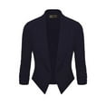 thumbnail image 2 of Hybrid & Company Womens Casual Work Office Open Front Blazer Jacket with Removable Shoulder Pads Made in USA, 2 of 4