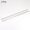thumbnail image 3 of Unique Bargains 2pcs Film Flexible Ruler 30cm 0.1mm Scale with R Angle & Width Lines PET Plastic Folding Straight Ruler, 3 of 6