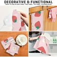 thumbnail image 7 of Dreamtimes Strawberry White Flowers Kitchen Towel, Dish Towels Quick Drying Tea Towels Absorbent Hand Towels for Kitchen Sink Dinner Table 28 x 18 Inches, Set of 6, 7 of 7