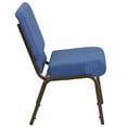thumbnail image 6 of Emma + Oliver 4 Pack 21"W Stacking Church Chair in Blue Fabric - Gold Vein Frame, 6 of 12