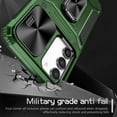 thumbnail image 3 of For Samsung Galaxy S23 Plus Case Heavy Duty with Camera Cover, Build in Kickstand & Magnetic Car, Military Grade Armor Protection Cover,Sturdy Rugged Shockproof Case, Darkgreen, 3 of 10