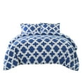 thumbnail image 5 of Superior 3 Piece Navy Blue Trellis Down Alternative Comforter Set, King/Cal King, 5 of 5
