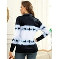 thumbnail image 5 of GymChoice Womens Christmas Sweatshirt Ugly Wavy Snowman Print Zip-Up Long Sleeve Shirt Fall Holiday Pullover, 5 of 6