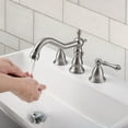 thumbnail image 3 of Aquaterior Rectangle Drop In Bathroom Sink w/ 3 Hole Faucet Widespread 2 Handle, 3 of 9