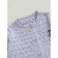 thumbnail image 5 of Wassery Baby Girls Knitted Cardigan 3M 6M 12M 2T 3T Toddler Spring Autumn Sweater Coat Long Sleeve Bear Print Crochet Jacket Winter Warm Outwear, 5 of 8