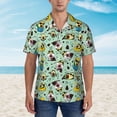 thumbnail image 2 of Susaid Green Cute Avocado Print Hawaiian Shirts for Men Women,Hawaiian Summer Short-Sleeve Casual Relaxed-Fit Button-Down,X-Large, 2 of 7