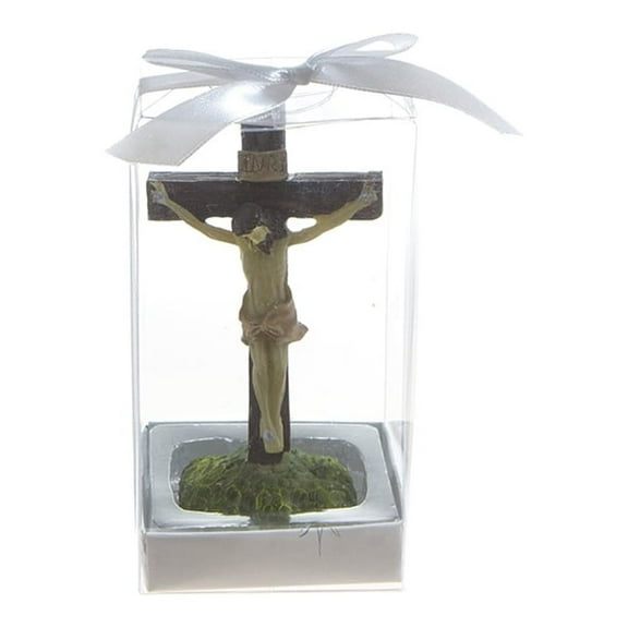 Mega Favors Keepsake Figurine 12 pcs Jesus Crucifixion on Cross | Awesome Decorations or Party Favors | for Baptism, First Communion, Religious and Special Celebrations
