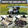 thumbnail image 4 of Renewold Golf Cart Seat Cover with Pockets Portable Lightweight Golf Blanket Easy to Install Suitable for 2 Person Seats Club Car, 52 x 32 Inch, Halloween Skull Pumpkin Rose Bat Spider Web, 4 of 7