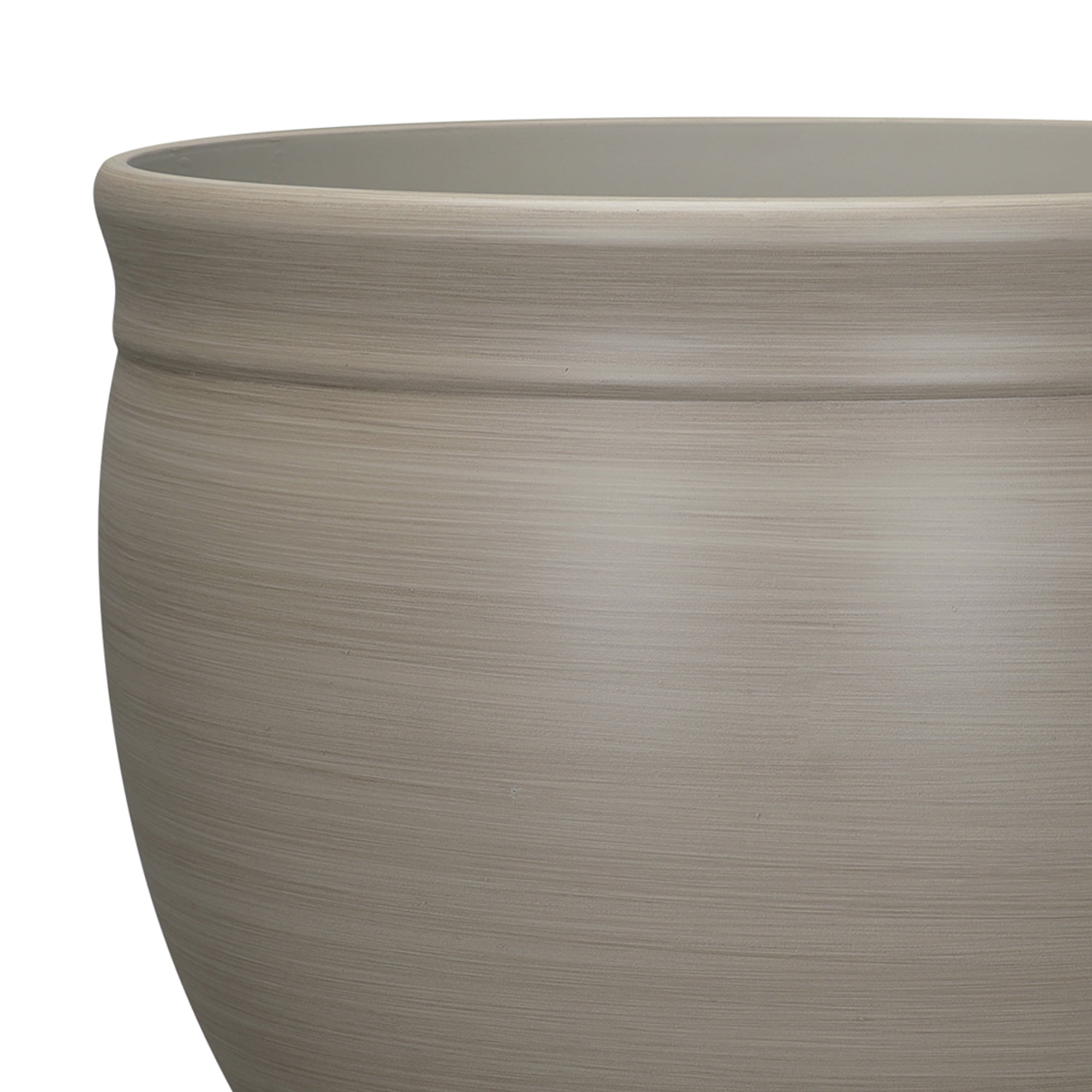 Mainstays Sienna 19.9" x 19.9" x 16.7" Round Birch Gray 100% Recycled Resin Planter