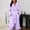 Purple, variant on Bathrobe For Women Hooded Fleece Towelling Dressing Gown Lightweight Sauna Gown House Coat Long Bathrobe Plush Sleepwear Robes Bathrobes M