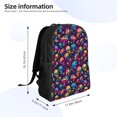 thumbnail image 4 of Fotbe rainbow color mushroom Skull Travel Laptop Backpack, Business Slim Sturdy Laptops Backpack, Water Resistant College School Computer Bag Gift for Men & Women Fits 15.6 Inch Notebook, 4 of 8