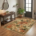 thumbnail image 5 of Beltran 5x7 Washable Tiger Area Rug – Vintage Safari Non Slip Carpet, Boho Camel Print Rug for Living Room Bedroom Dining Room, Easy Clean, 5 of 6