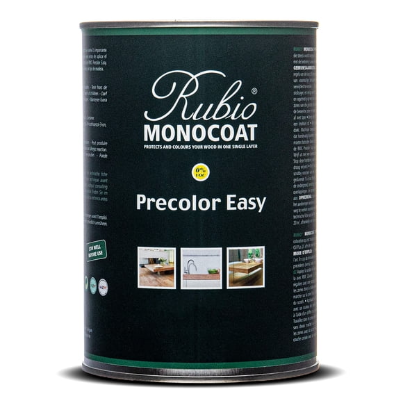 Rubio Monocoat Precolor Easy, Indoor Water-Based Wood Stain & Pre-Treatment, 200 ft² - Pebble Grey | Quick-Dry, Eco-Friendly Pre-Color Bonding Stain for Indoor Use with Oil Plus 2C | 1 Liter