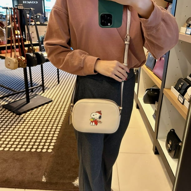 Coach X Peanuts Mini Jamie Zip Around Camera Crossbody Bag