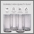 thumbnail image 3 of ARTLAND 17oz Highball Tumbler, Set of 4 | Iris Seeded Design, Clear | Drinking Glass for Parties and Everyday Use - Mojito, Whiskey, Cocktail | Glassware & Kitchenware Essentials, 3 of 7