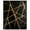 Gallery Wrapped, variant on Fractured Zenith Canvas Print Black Gold Decor by Art Remedy, Gold Frame, 36 x 45