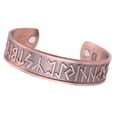 thumbnail image 1 of Brazalete Abierto Zulema 2xRunas Elástico Ancho Cobre Rosa, 1 of 8