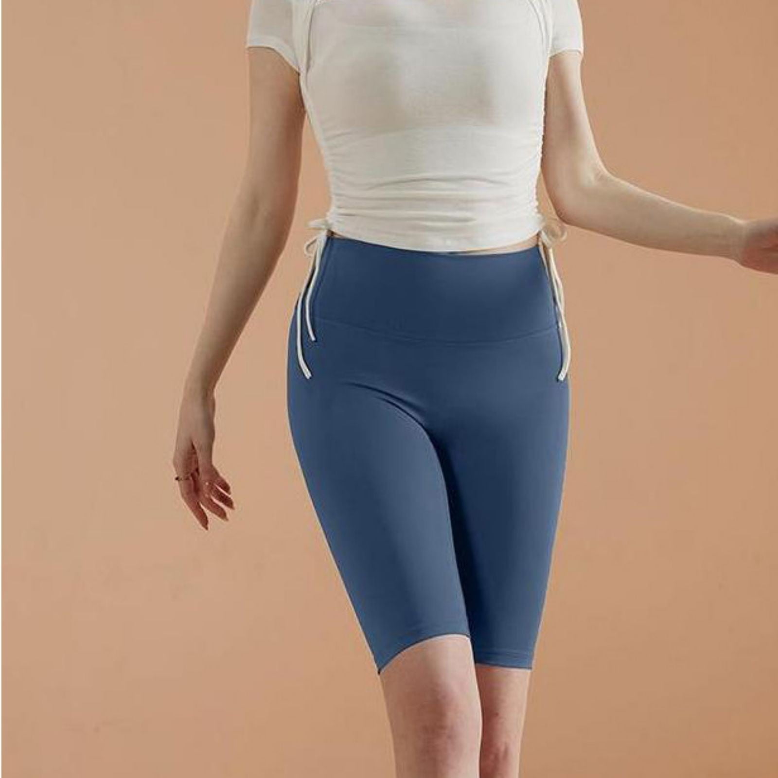 TOWED22 Yoga Pants Women,Women's Yoga Short Tummy Control Workout Running  Athletic Non See-Through Yoga Shorts with Hidden Pocket,Blue - Walmart.com