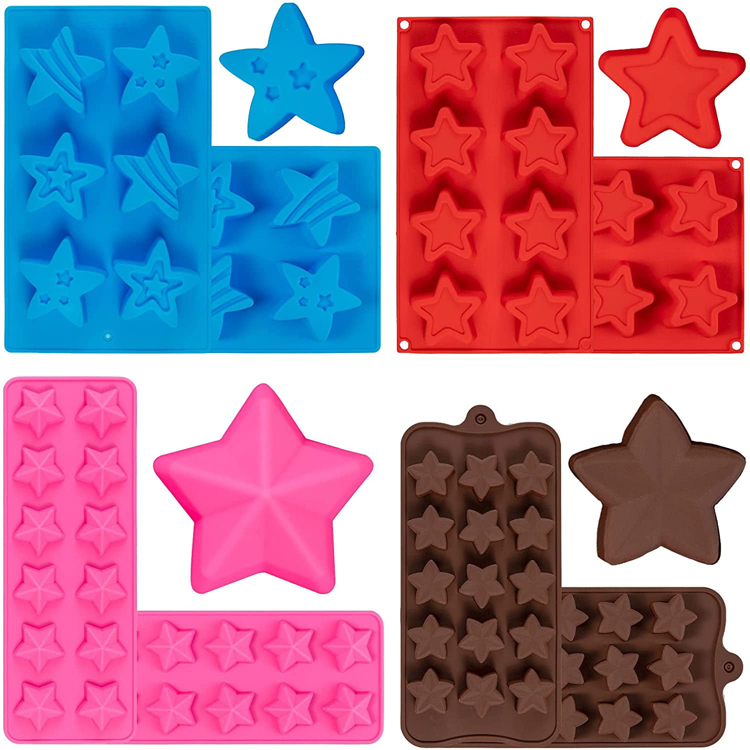 Party Supply Molded Stars Pick Birthday Candles