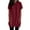 Wine*, variant on RUTAYY Women Summer Casual Short Sleeve Solid Color Hooded Long Double Pocket Tshirt Tops Elegant Chic Tshirts