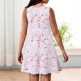 thumbnail image 5 of LTTVQM Easter Dresses for Girls 2026 Egg Rabbit Print Funny Sleeveless Sundresses Comfortable Crew Neck Midi Dresses Vacation Church Dresses Light Purple 7-8 Years, 5 of 5