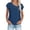A28 Navy-Short Sleeve Tops, variant on Mifsaly Short Sleeve Tops for Women Asymmetrical Collar Short Sleeve Linen Shirts Pleated Butt Closure Elegant Work Blouses Lightweight Everyday Vacation Summer Outfits M