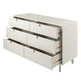 thumbnail image 3 of 6-Drawer Groove Handle Wood Dresser - White, 3 of 7