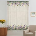 thumbnail image 2 of Spring Purple Floral Sheer Curtains 54 Inches Long, Rustic Flowers Botanical Vintage Light Filering Curtains, Breathable Simi Curtain Privacy Drapes for Kitchen Bathroom Small Window Treatment, 2 of 9