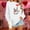 White, variant on GUZOM Womens Pink Valentine's Day Sweatshirt, Oversized Off-The-Shoulder with Pixel Rock On Hand Heart Print,Size 2XL