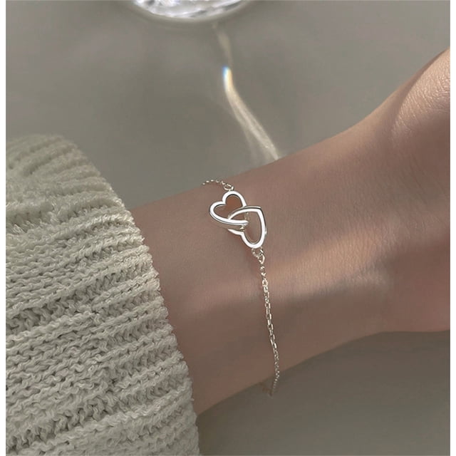 Fiudx Pulsera de Plata, Cadet Cobre Ajustable, Elegante Colgante Coreano, Comodo para Uso Diario, Regalo para Hombres y Mujeres, Accesorio para Ocasiones Especiales, Simbolismo Reflexivo.