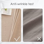 78x55in Beige Solid Waterproof Linen Fabric Rectangle Tablecloth