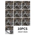 thumbnail image 1 of Inteprter Etiqueta engomada del azulejo de la pared Calcomanía de pared de PVC Decoración impermeable Azulejo Decoración Hogar DIY Decoración del hogar 10 piezas 15cm×15cm Inteprter HA002479-02, 1 of 1