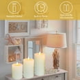 thumbnail image 2 of Immeiscent Christmas Flameless Pillar Candles, Rope Texture 3D Wick Flickering Candles, Realistic Battery Candle with Remote&Timer for Home Decor Christmas Wedding Party Festival Celebration (White), 2 of 7
