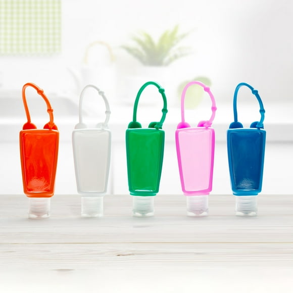 Zootealy Travel Bottles 5-Pack Squeezable Containers with Keychain Portable Leak Proof Empty Bottles for Lotion Shampoo