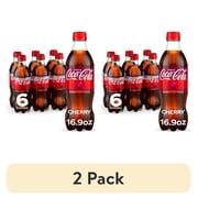 (2 pack) Coca-Cola Cherry Soda Pop Bottles, 16.9 fl oz, 6 Pack